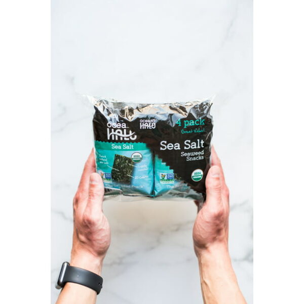 Ocean's Halo, 4pk Seaweed Snack, Sea Salt, Vegan Keto Organic Chips - Image 4