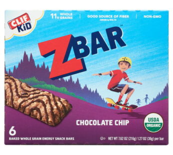 CLIF Kid Zbar Organic Granola Bars, Kids Snacks, Chocolate Chip, 6 Ct, 1.27 oz