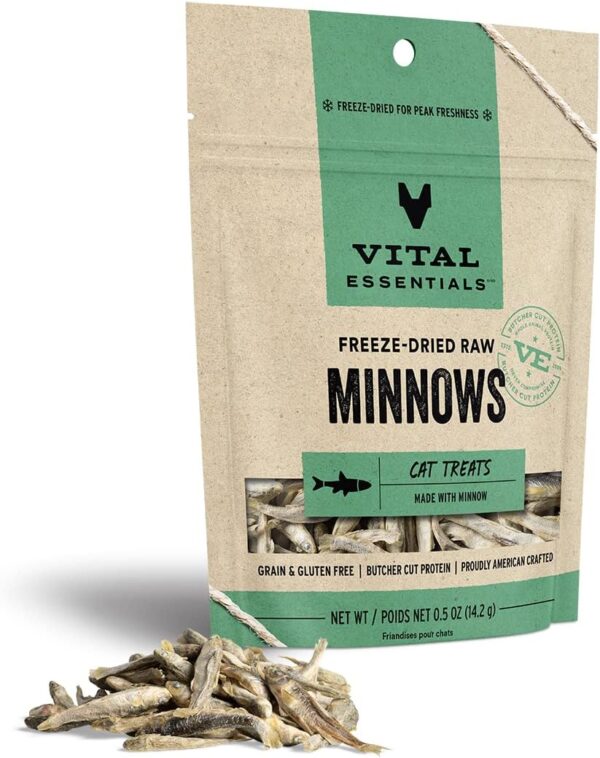 Freeze-Dried Raw Cat Treats, Minnows Treats, 0.5 oz