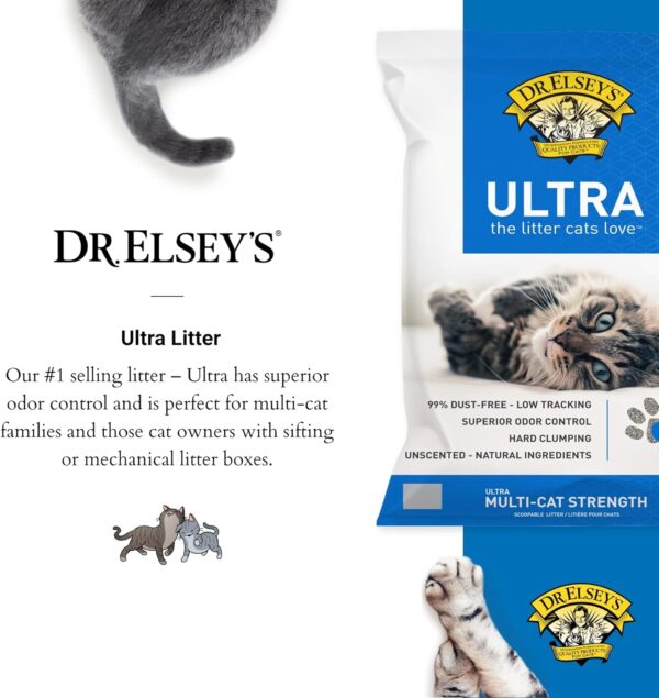 Dr. Elsey’s Premium Clumping Cat Litter - Ultra - 99.9% Dust-Free, Low Tracking, Hard Clumping, Superior Odor Control, Unscented & Natural Ingredients - Image 3