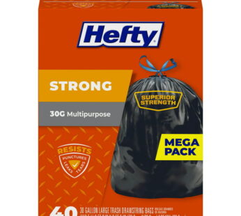 Hefty Strong Large Trash Bags, 30 Gallon, 40 Count