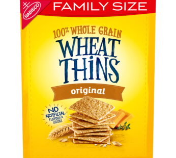 Wheat Thins Original Whole Grain Wheat Crackers, Family Size, 14 oz