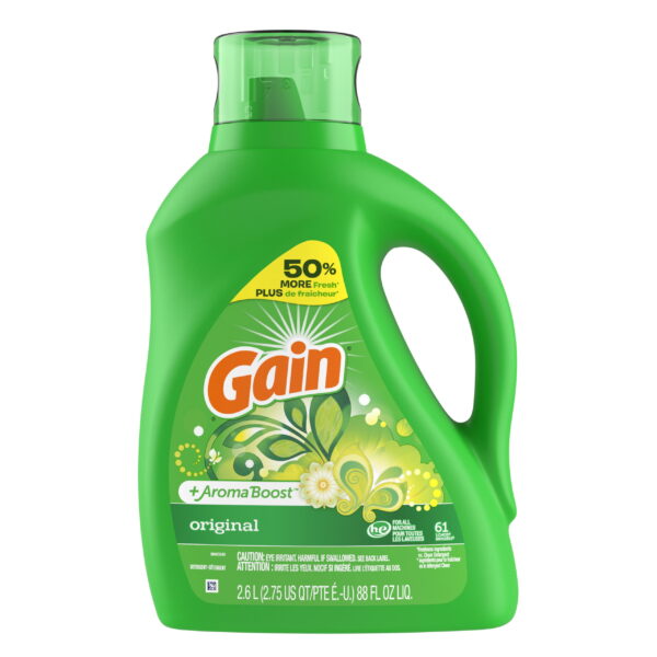 Gain + Aroma Boost Liquid Laundry Detergent, Original, 61 Loads, 88 fl oz