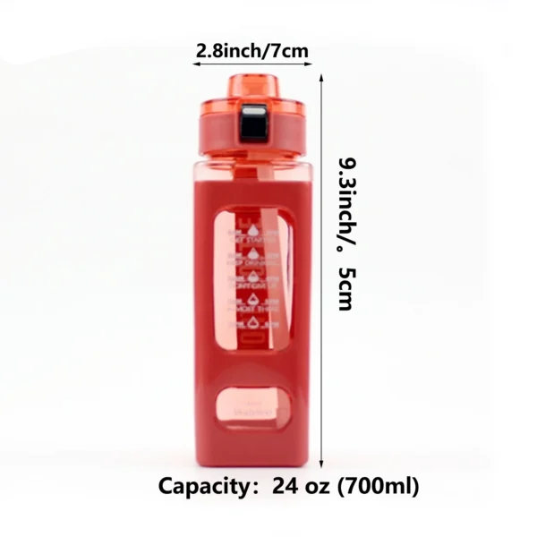 1pc Bounce Cap Water Bottle, Summer Plastic Straw Double Drinking Cup - Image 6