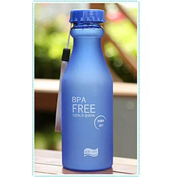 500ML Portable Candy Color Scrub Plastic Water Bottle Letter - Image 5