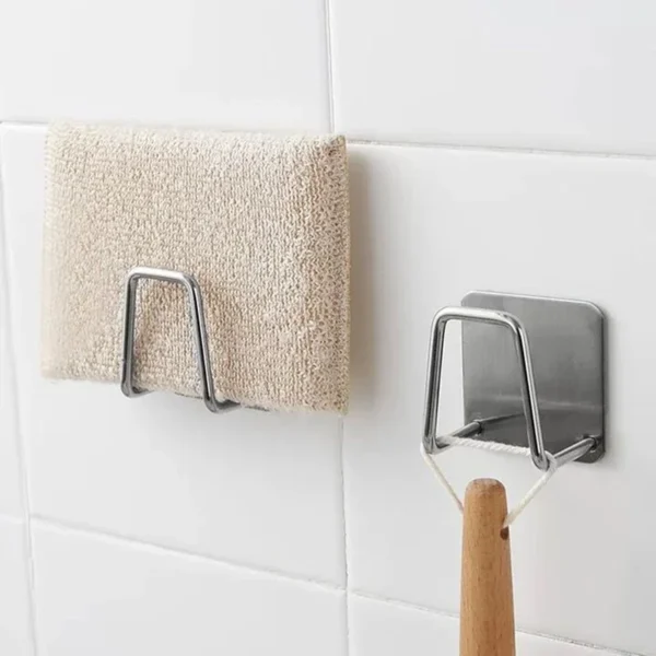 Stainless Sponges Holder Steel Kitchen Self Adhesive Sink - Image 4