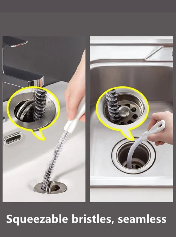 Pipe Dredging Brush Long Clean Kitchen Bathroom Hair Sewer Sink - Image 2