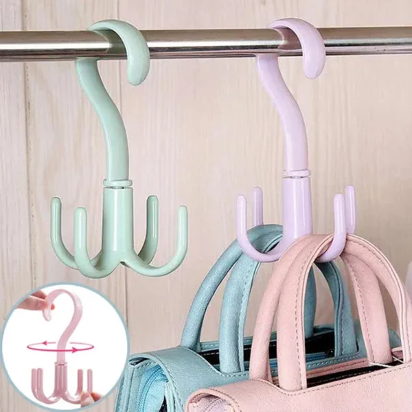 Rotating Four-claw Hooks For Home Kitchen Bedroom