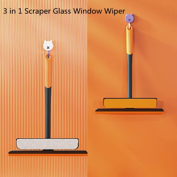 Shower Squeegee Glass Clean Scraper Washing Wiper Hanger Floor - Image 3