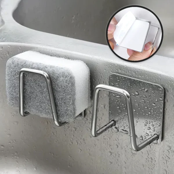 Stainless Sponges Holder Steel Kitchen Self Adhesive Sink