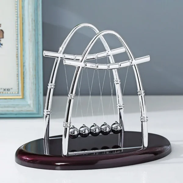 Desktop decoration Early Fun Development Educational Desk Toy Gift Newtons Cradle Steel Balance Ball Physics Science Pendulum - Image 2