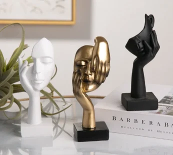 Resin Abstract Statue Desktop Ornaments Sculpture Figurines Face Character Nordic Light Luxury Art Crafts Office Home Decor