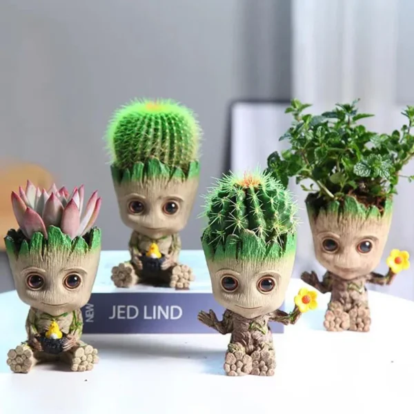 Home Decoration Crafts Miniature Model Office Desktop Display Cartoon Groot Figurines Handicrafts Decor Tree Man Ornament 5CM - Image 3